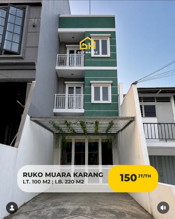 Disewakan Ruko Muara Karang 3 Lantai Jakarta Utara