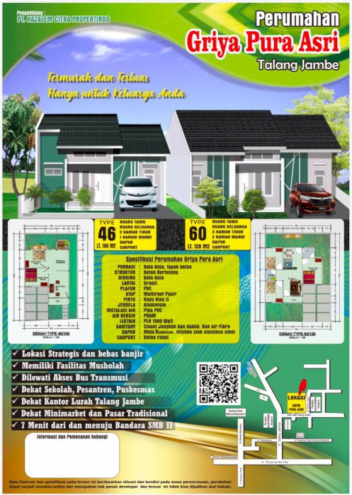 MILIKI RUMAH IMPIAN DI GRIYA PURA ASRI – TALANG JAMBE