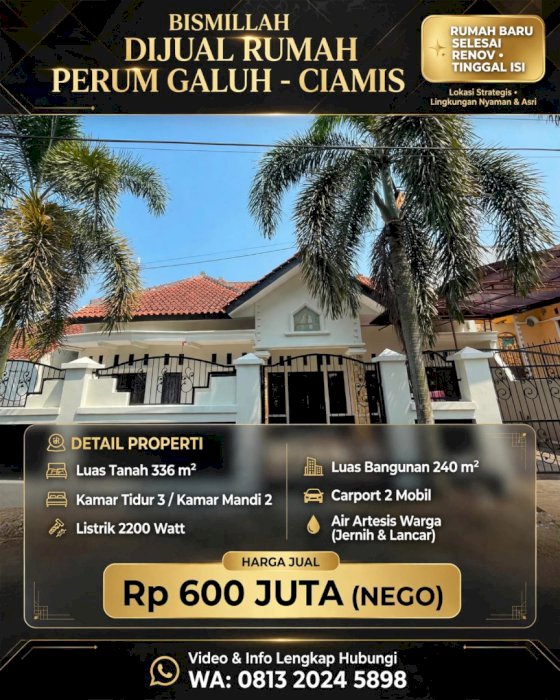 Di jual murah rumah lokasi strategis di Perum Galuh Ciamis