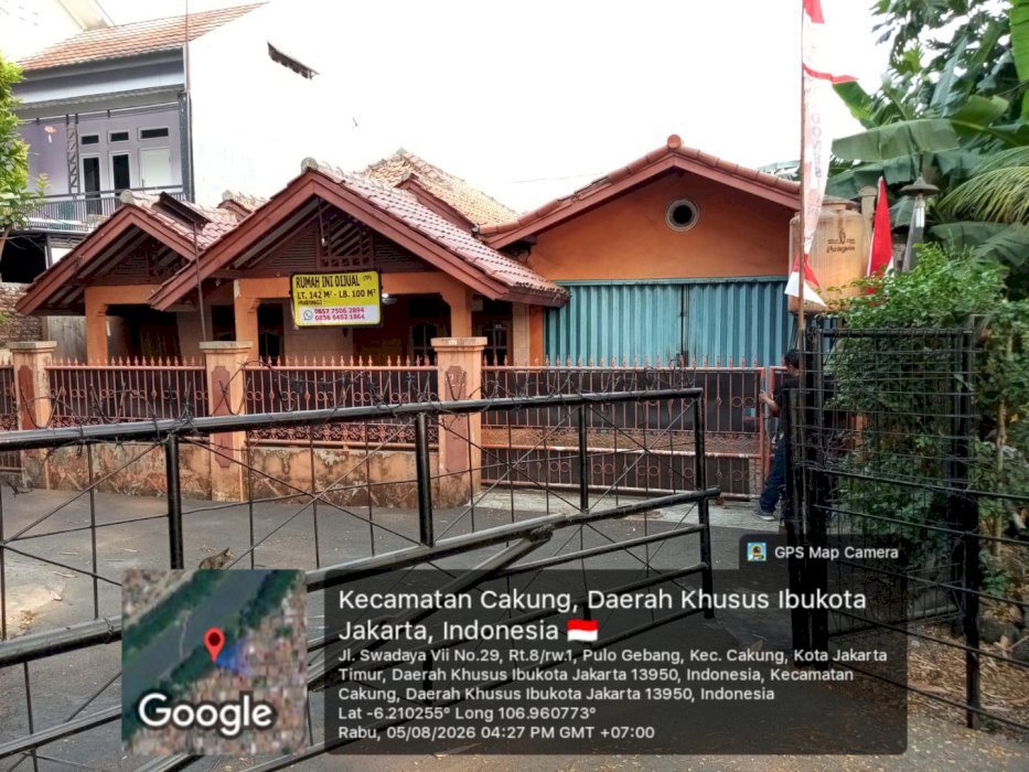DIJUAL RUMAH SIAP HUNI DI PULO GEBANG CAKUNG JAKARTA TIMUR