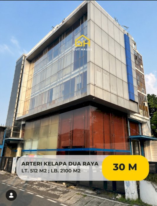 Dijual Gedung di Arteri Kelapa Dua Jalan Panjang