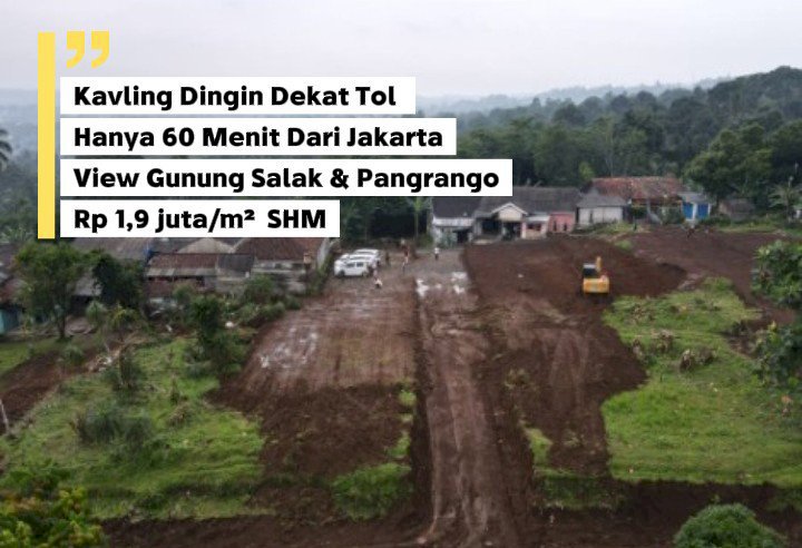 Tanah Kavling Villa Nuansa Eropa View Gunung Salak dan Gunung Gede