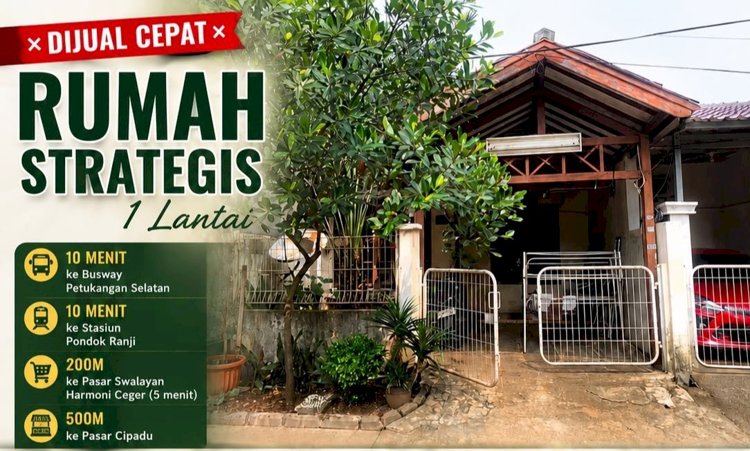 Rmh dijual,Karya Indah Vilage 2,Pondok Aren,Dkt ke Swalayan Harmony,