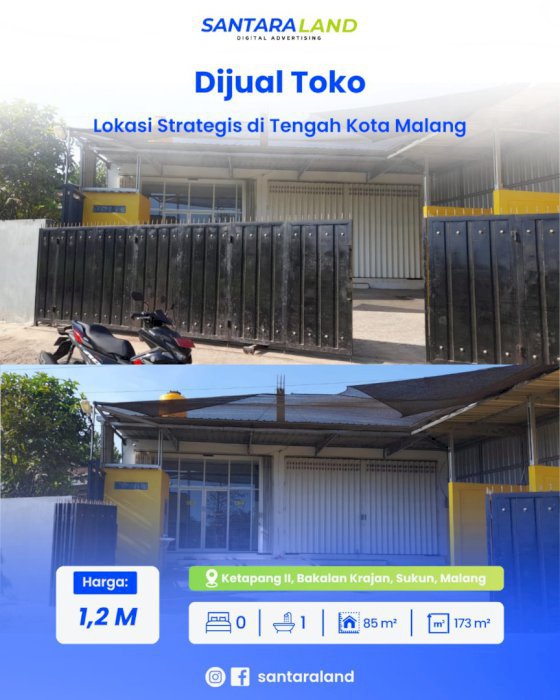 DIJUAL TOKO – LOKASI STRATEGIS KOTA MALANG