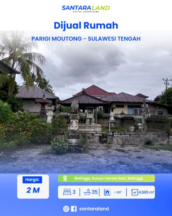 DIJUAL RUMAH – PARIGI MOUTONG, SULAWESI TENGAH