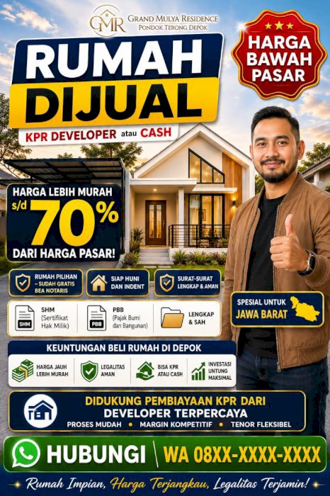 DIJUAL RUMAH MURAH HARGA DIBAWAH PASAR - CIPAYUNG DEPOK